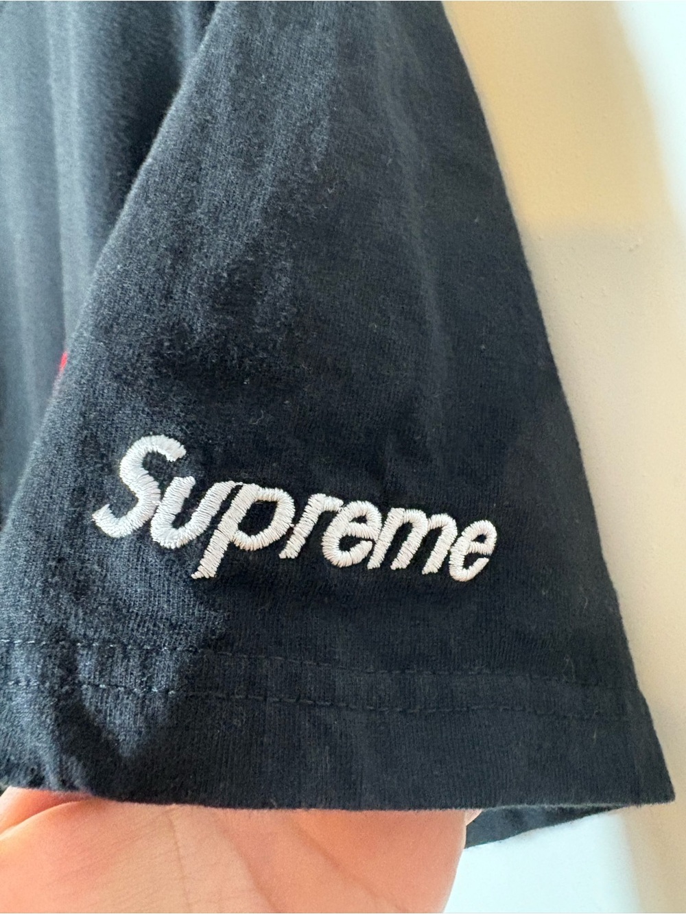 Supreme Red Boxed Logo T-Shirt Black Women size XL - Picture 5 of 12